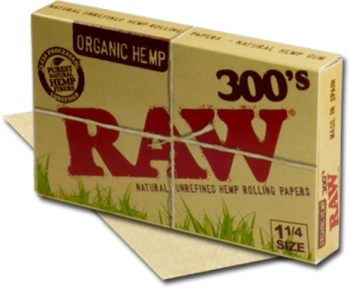 Papel Raw Organic Hemp 1 1/4 78 mm - Taco de 300