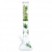 Bong Cristal Ice Green Leaves 45 cm.