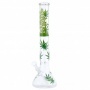 Bong Cristal Ice Green Leaves 45 cm.