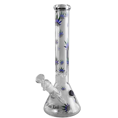 Bong Cristal Ice Blue Leaves 45 cm.