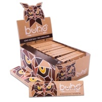 Complete box of BÚHO Natural King Size Slim paper + Filters (110 mm)