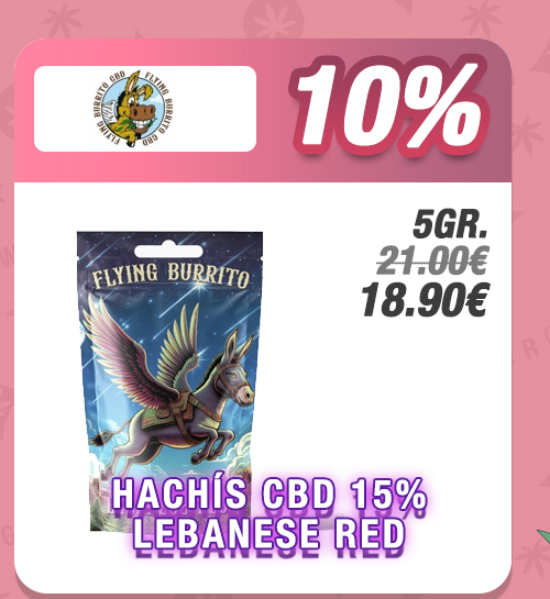 Promoción Hachis CBD 15 Lebanese Red